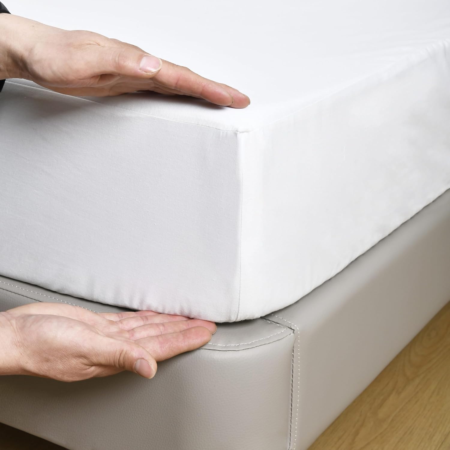 الذكي - طقم شراشف سرير بحواف مطاطية من ماستر، تناسب السرير بمق... - view 5