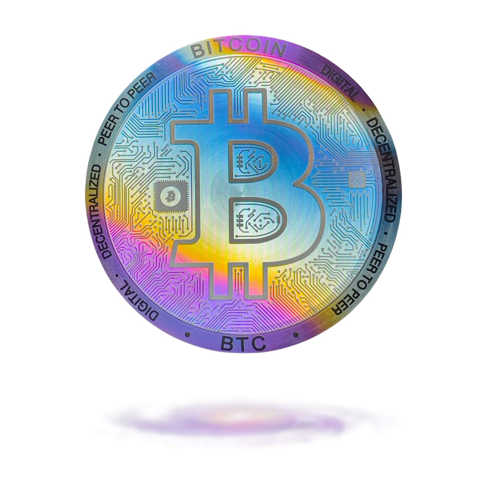 Cryptochips Bitcoin (BTC) Galaxy Coin Custom Physical Crypto Coins You Can HODL | Anodization Technology and Electrolytic Coloring