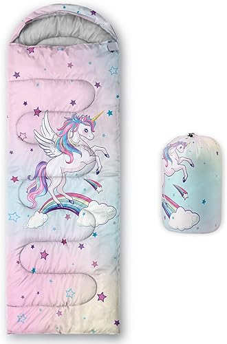 Vista 59 de Axolotl Moon Stars - Saco de dormir para niños, saco de dormir ligero y cálido para clima frío, saco de dormir portátil impermeable para camping