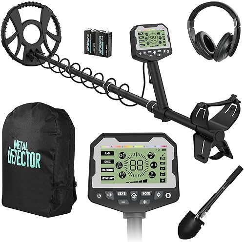 Metal Detector for Adults, High Accuracy Gold Detector Kit, 5 Modes, 10" IP68 Coil, LCD Backlight Display, 19"-59" Adjustable Length, Metal Tester for Outdoor Adventures, Beach Hunting