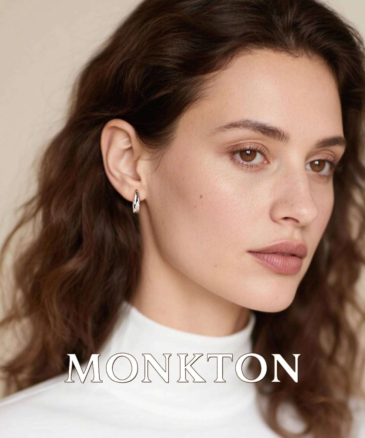 Monkton Huggie Earrings S925 Sterling Silver Small Hoop Earrings - 15mm Chic Lightweight Hypoallergenic Women's Jewelry - Image 3