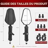 Heart Horse Motorcycle Mirrors, 7/8" Motorbike Handlebar Rearview Mirror with E mark M8/M10 Screws and 2 handlebar clamps, Foldable Side Mirror fit Pit Dirt bike Street Bike ATV Scooter Cruiser - 2