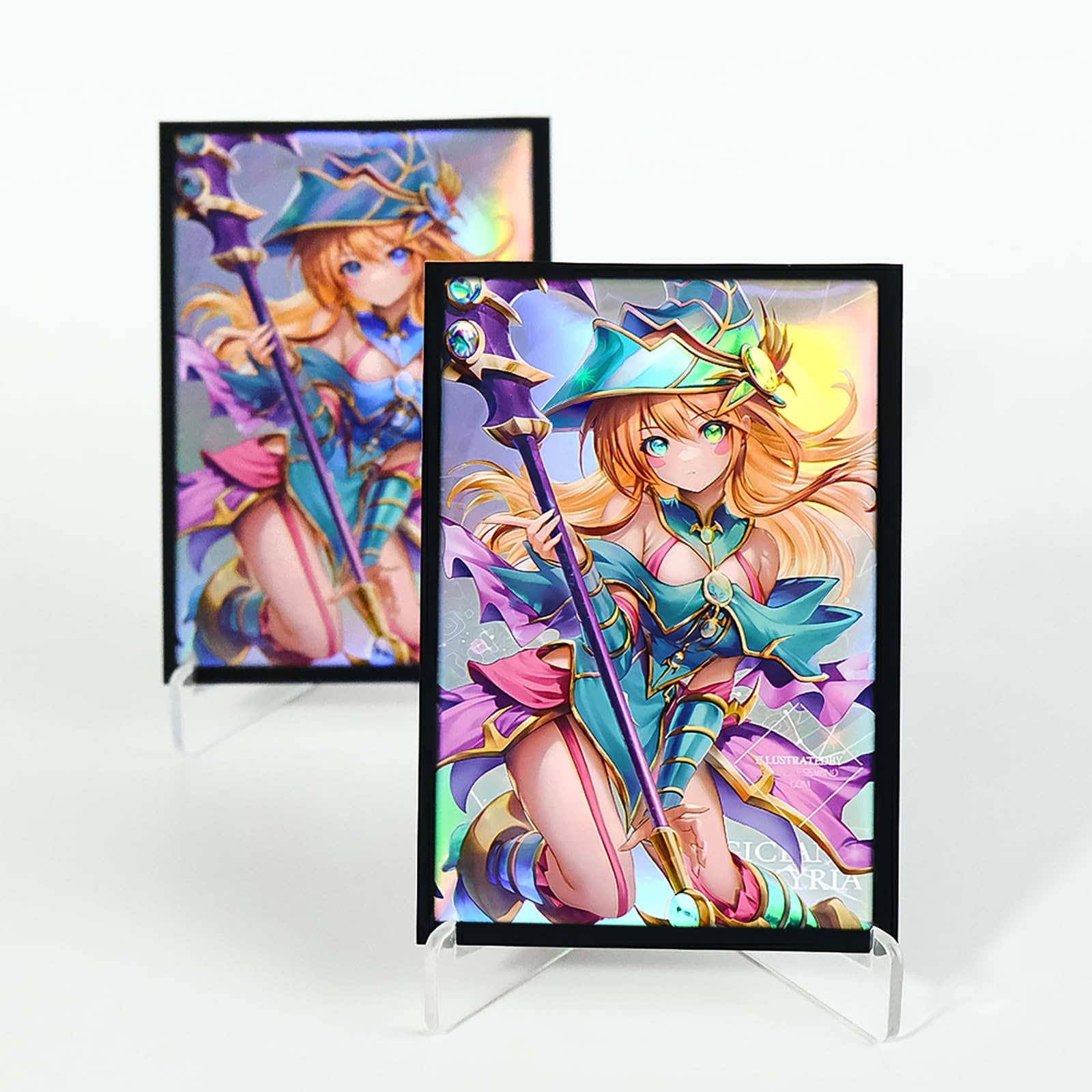 Anime Card Sleeves 50 PCS 63 X 90 mm Holographic Trading Card Sleeves in Japanese Size Protective Card Sleeves for YGO - Image 3