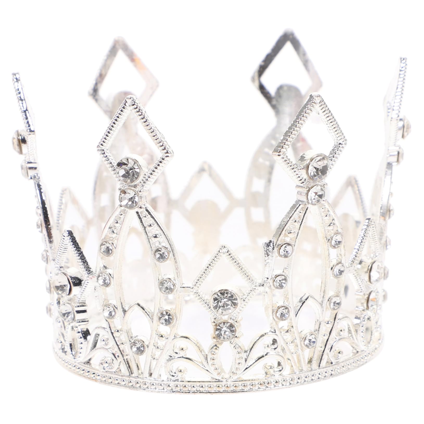 Homoyoyo Couronne de Gâteau D’Anniversaire en Alliage et Strass, Argenté