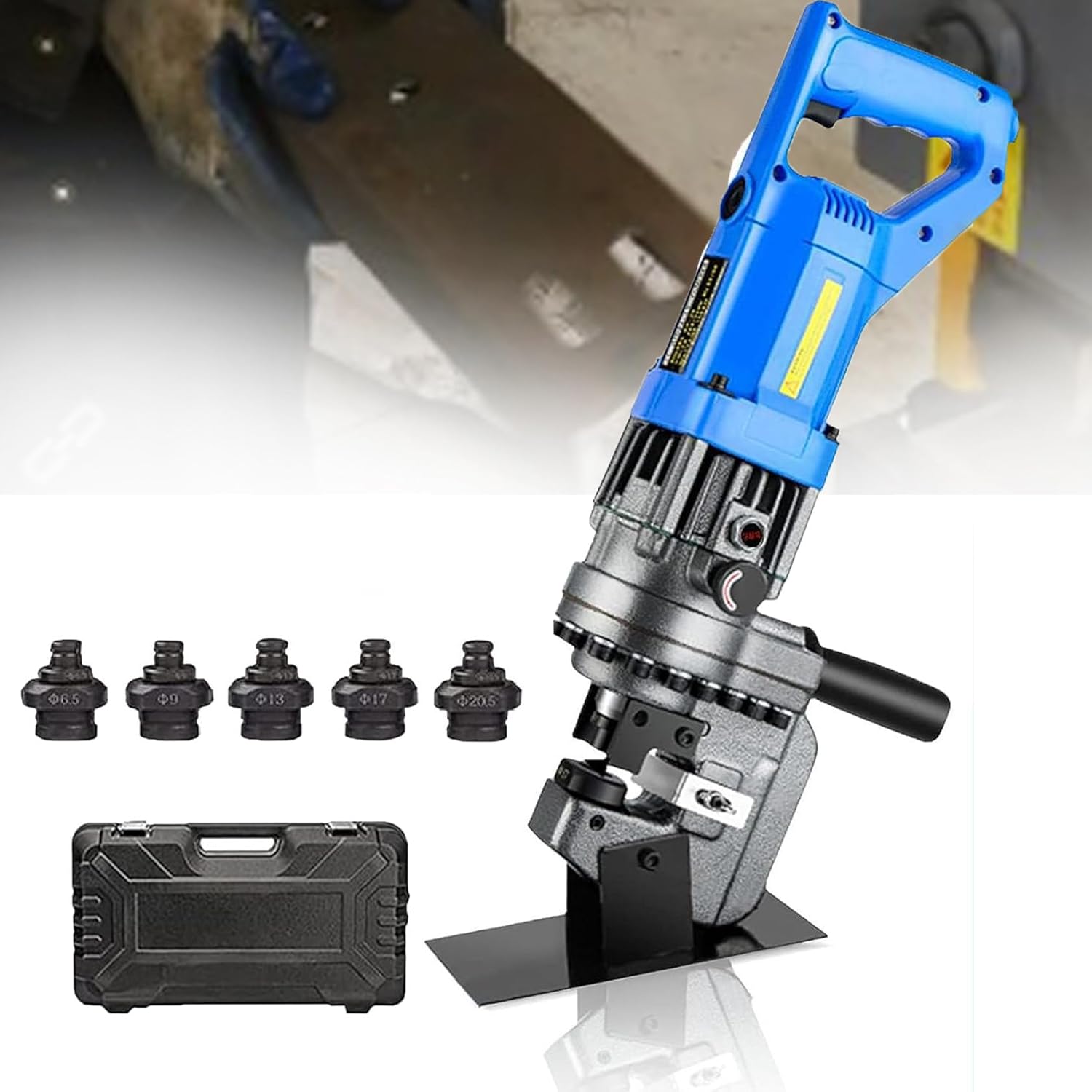φ 6.5 to 20.5 Mm Electric Hydraulic Puncher 5 Types Hydraulic Punch Drilling Hydraulic Punch Hydraulic Hole Punching Tool for Drilling Copper Aluminum Steel Iron Plate,Anglesteel