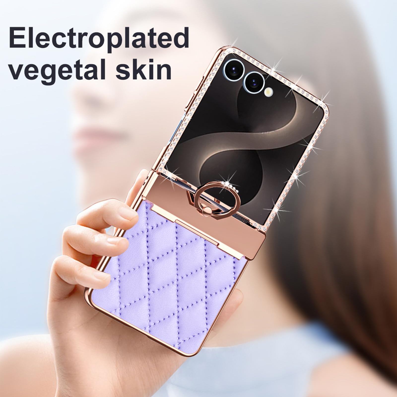 Custodia Galvanica for Samsung Z Flip 8 Slim Pelle