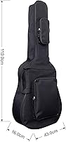 Vista 6 de Funda Jumbo para Guitarra Engrosada e Impermeable de 42'' 43'' para Guitarra Acústica