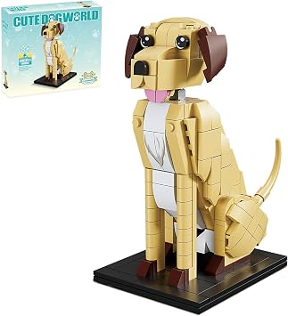 KAZI Adorable Dogs Building Toy Set,Dog Gifts for Animal-Lovers,Ideas Labrador Dog,Building Set for Girls and Boys,Creative Buildable Toys for Kids 8 and Up,Party Favors,Gifts for Halloween Christmas