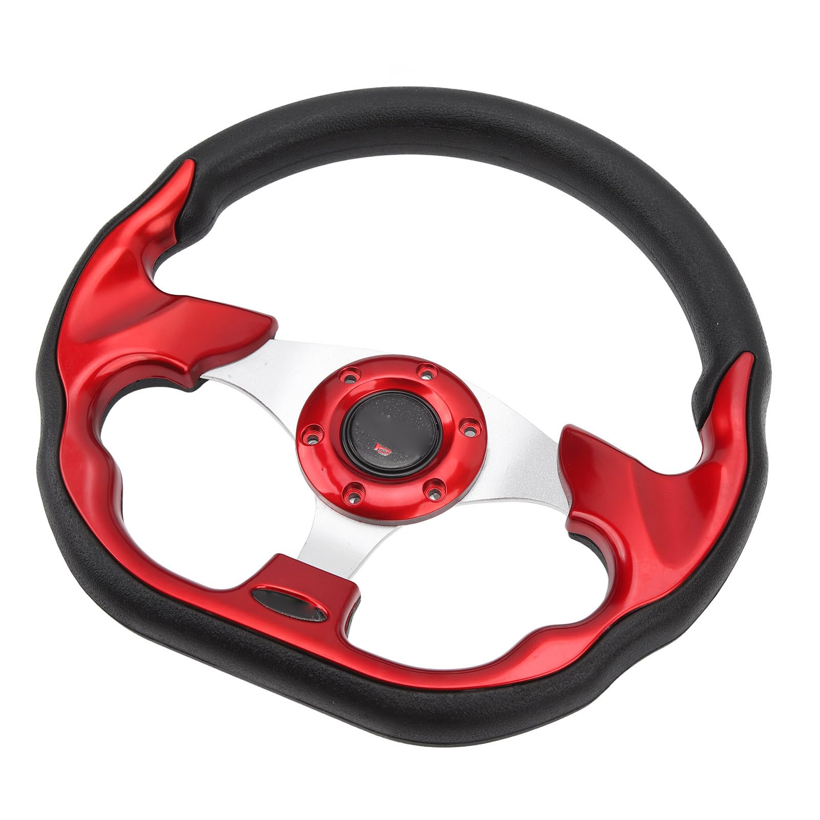 Dioche Remplacement du Volant de Chariot EZ-GO TXT pour EZ-GO TXT et RXV | Design élégant en Cuir PU | Prise Ergonomique et Installation Facile (rouge)