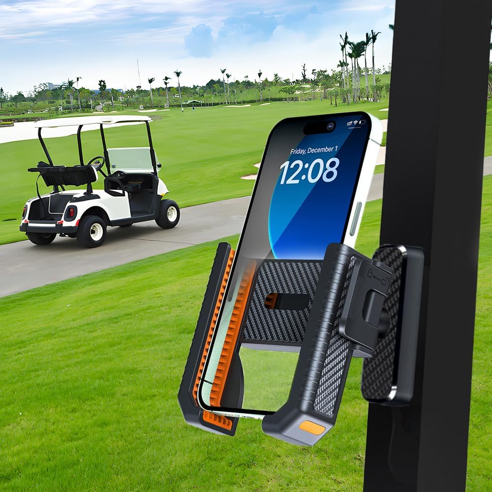 Magnetic Golf Cart Phone Holder: N52 Magnet Base & 360° Rotatable Cellphone Mount, Universal Fits EZGO Club Car Yamaha - Support iPhone, Samsung & All Smartphones - Golf Accessories Gift for Men Women - Image 8