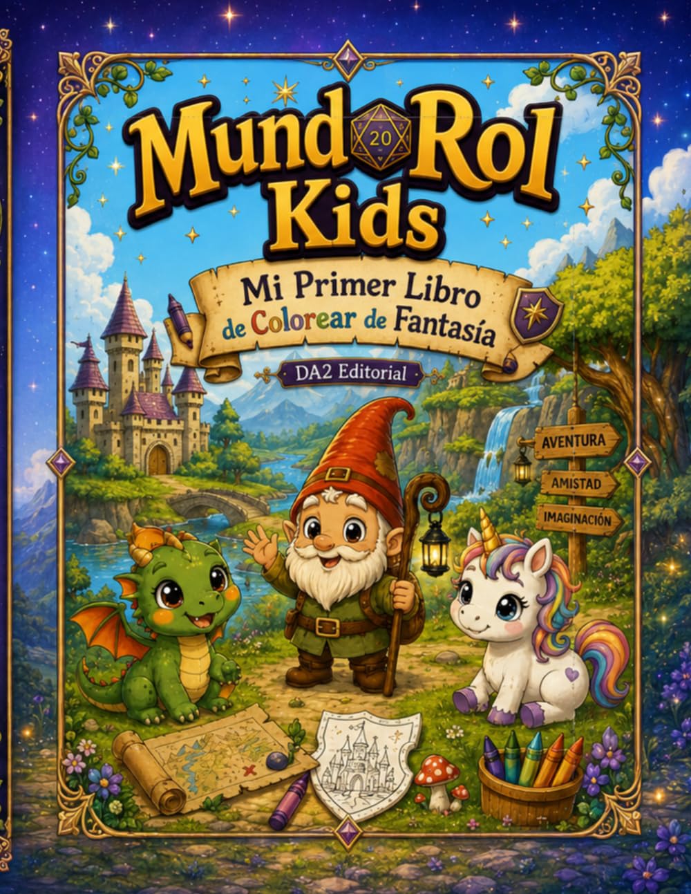 MundoRol Kids: Mi Primer Libro de Colorear de Fantasía (Colección MundoRol.)
