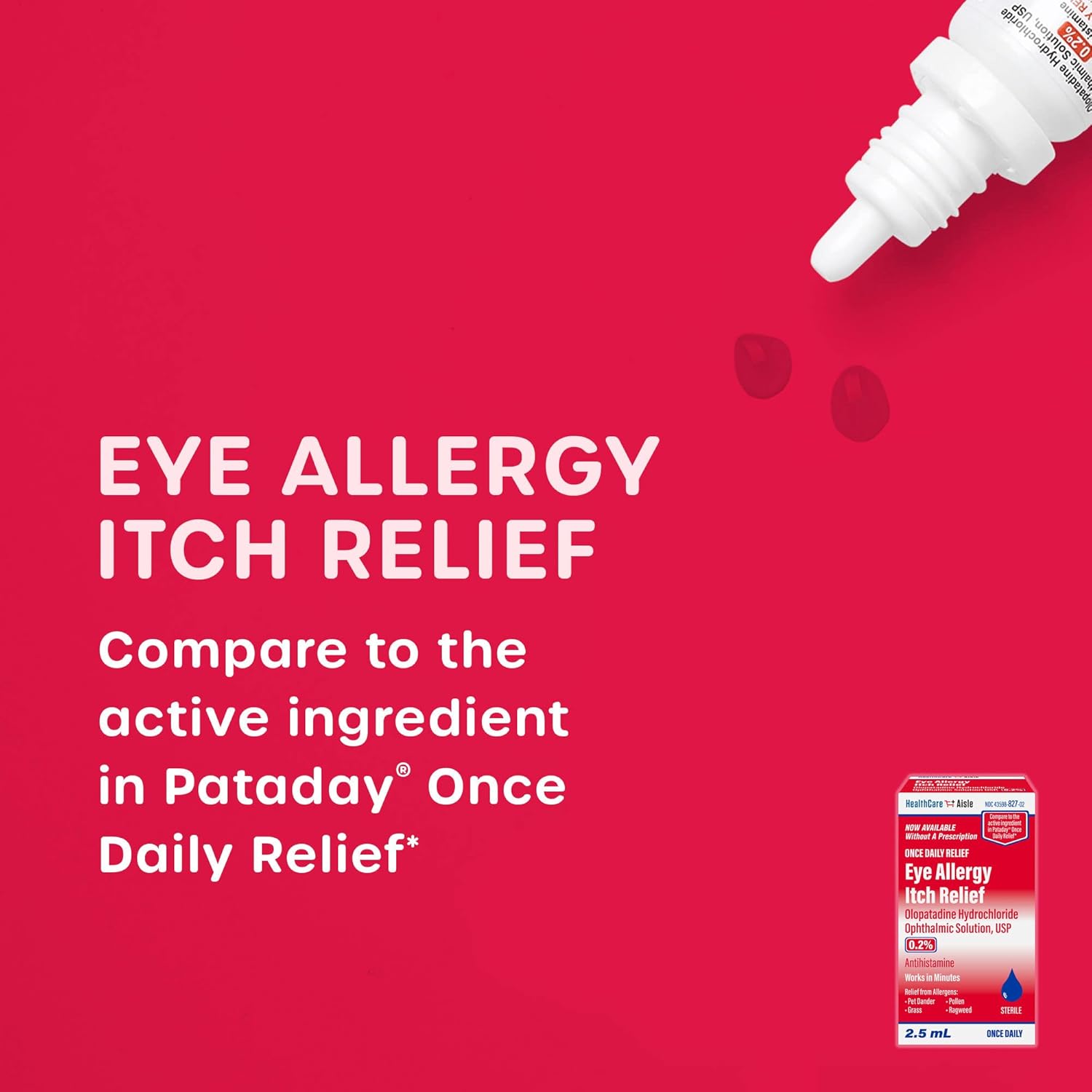 HealthCareAisle Allergy Bundle - Olopatadine Hydrochloride Ophthalmic Solution USP, 0.2% 2.5mL and Fexofenadine Hydrochloride Tablets USP, 180 mg 180 Tablets