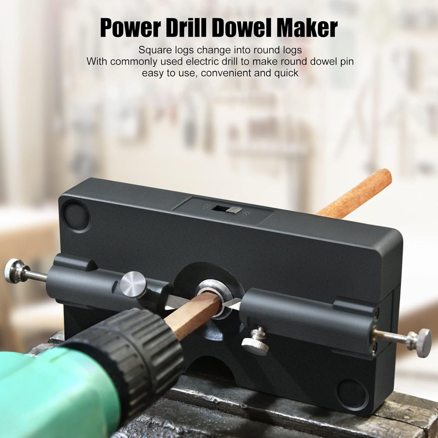 ABS Dowel Maker and Drilling Jig - Easy to Use Round Rod Wood Sticks Cutter, Center Pointer for Woodworkers