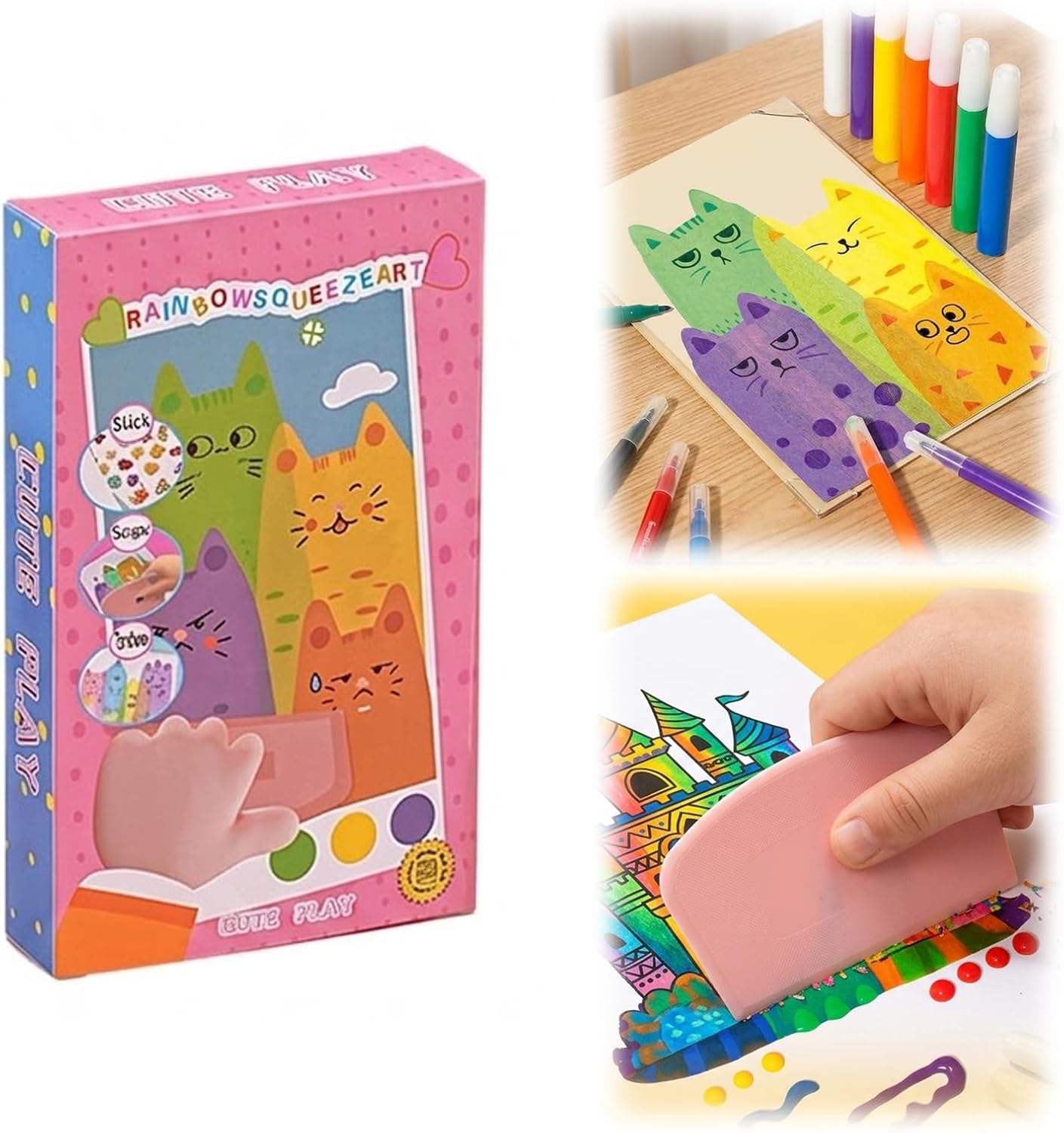 Rainbow Scratch Art Set for Kids – 35 Pcs Magic Scratch Paper with Postcard Back, Squeegee Art Kit Includes Wooden Stylus & Stickers, Creative Craft Gift for Girls and Boys Birthday (2 Sets)