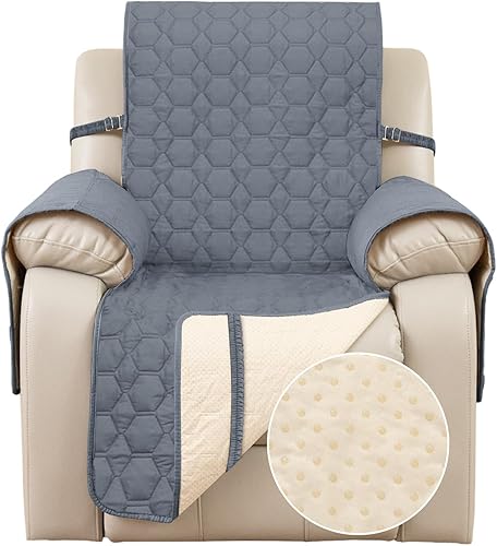 Miniatura 9 de DEARTOWN Funda impermeable para sofá reclinable, funda antideslizante para silla reclinable, protector de muebles, funda de sofá lavable para perros