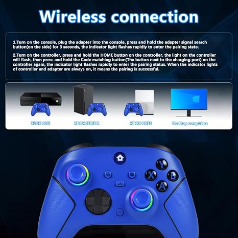 Lampelc Xbox One Controller Xbox Wireless Controller für Xbox Series X&S/Xbox One/Elite/Windows 7/8/10