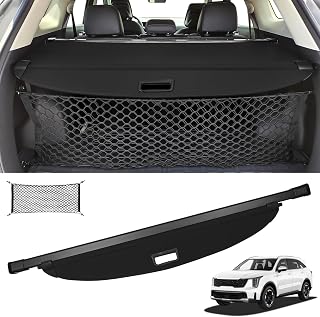 Sze Cargo Cover for Kia Sorento 2021-2025 2026 Accessories Retractable Trunk Cover Black Rear Trunk Security Cover Shielding Shade Waterproof-New Upgrade