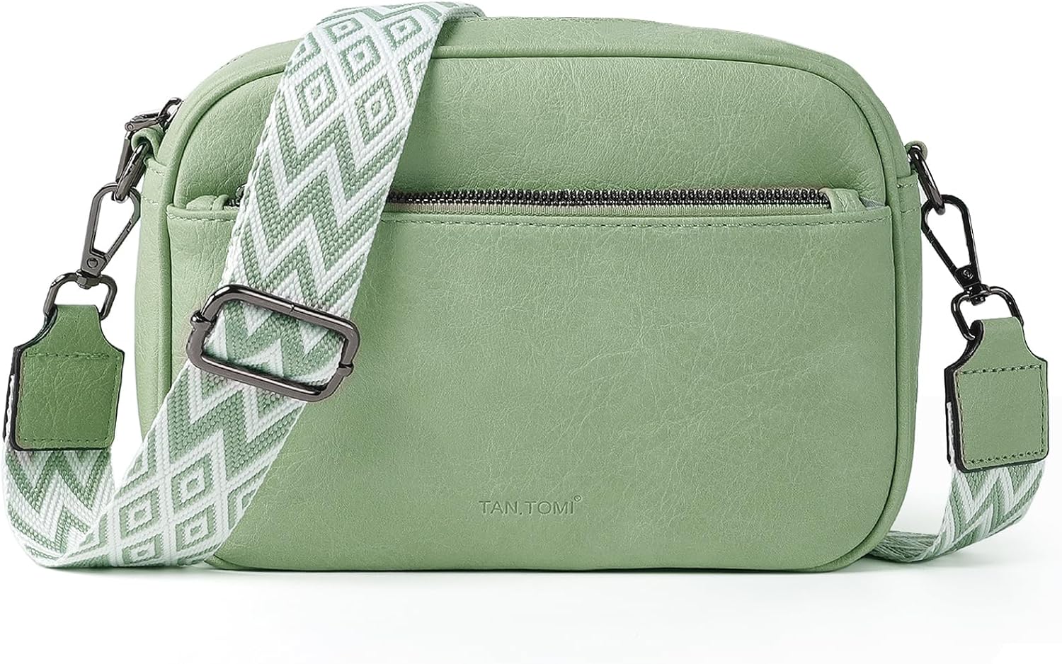 TANTOMI Crossbody Bags for Women Trendy,Vegan Leather Crossbody Purses for Women Small Shoulder Bag Handbags with Wide Strap