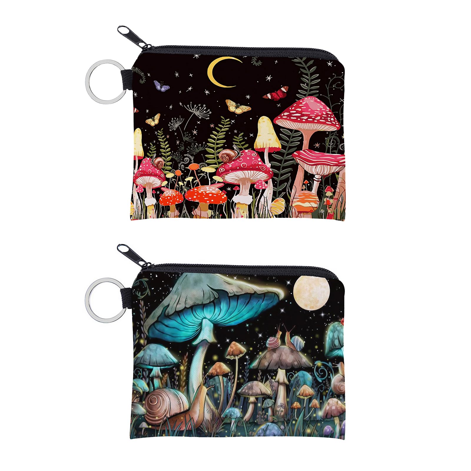 SHIDOW Mushroom Wallet - Stylish Coin Purse, Practical and Fun Design, Cute and Lightweight, Suitable for Students, Women, and Most Women (2 Pack)