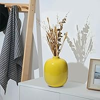 Vista 5 de Juego de 3 jarrones de cerámica para decoración, coloridos jarrones decorativos para chimenea de granja, centros de mesa pequeños y modernos