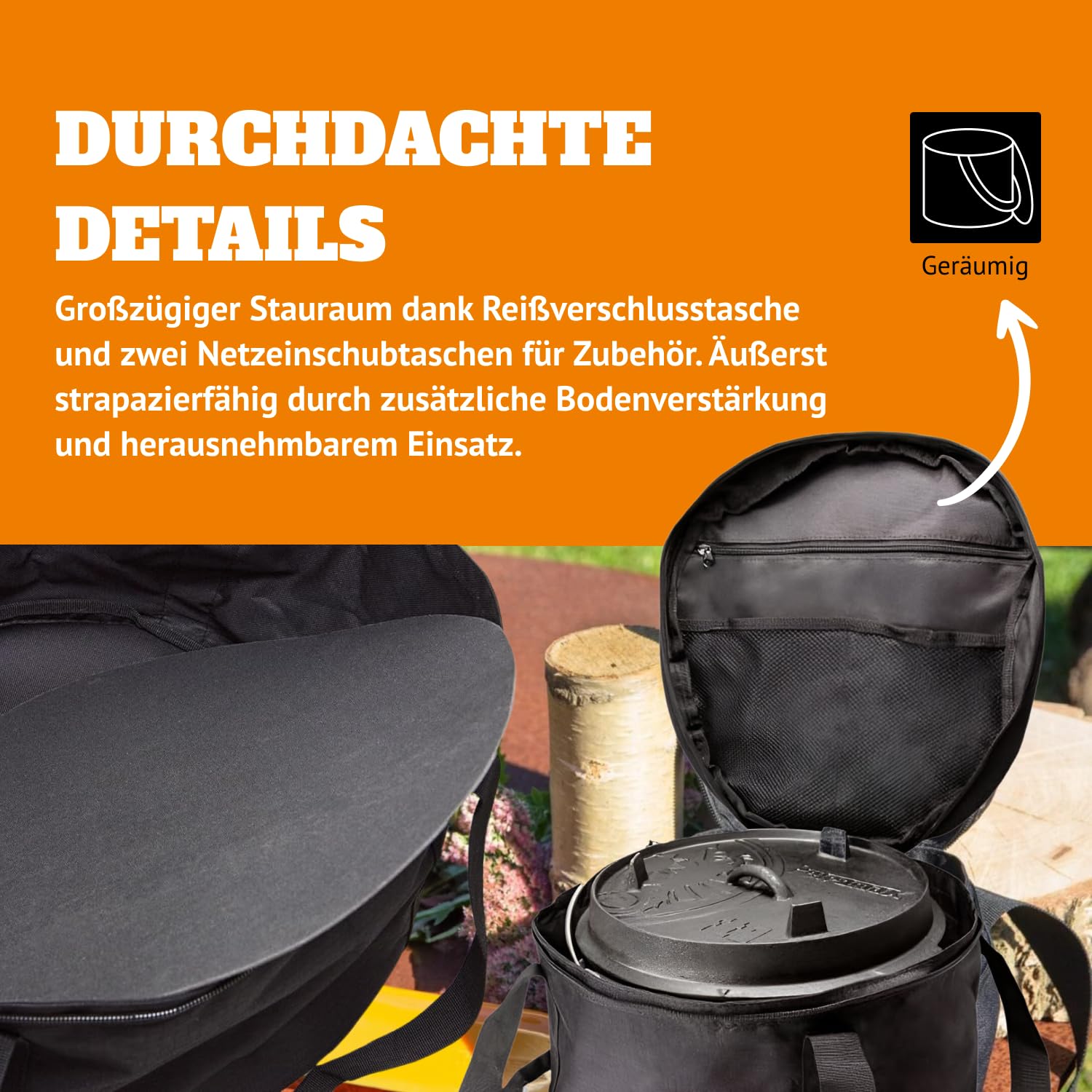 Amazon | PETROMAX TRANSPORT AND STORAGE BAG FOR DUTCH OVEN (FT3