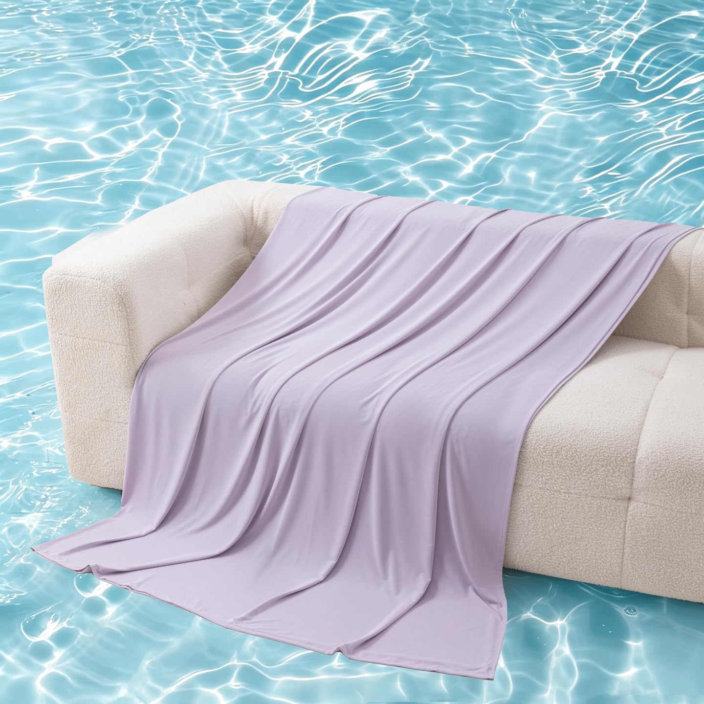 Couverture rafraîchissante violet clair 150x200 cm légère pour l'été