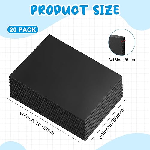 Miniatura 9 de Tenceur 20 tableros grandes de espuma a granel, tablero de respaldo de núcleo de espuma de 316 pulgadas de grosor, tableros de póster de espuma para