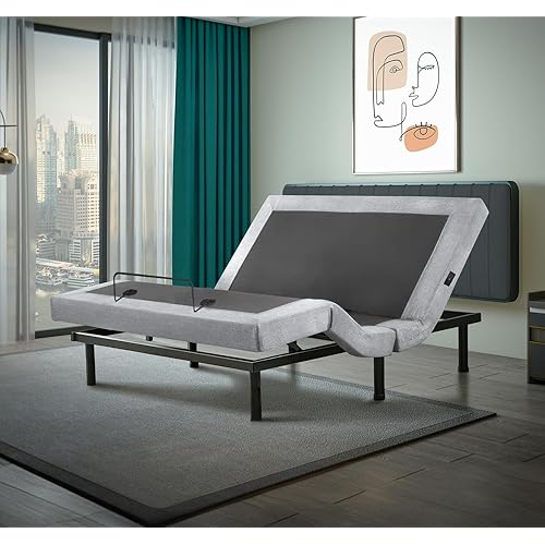 Irvine Home Collection Full Adjustable Bed Base | Full Body Massage | USB Ports | Zero Gravity | Anti-Snore | Memory Positions | Under Bed Lighting | Wireless Remote | Zero Clearance