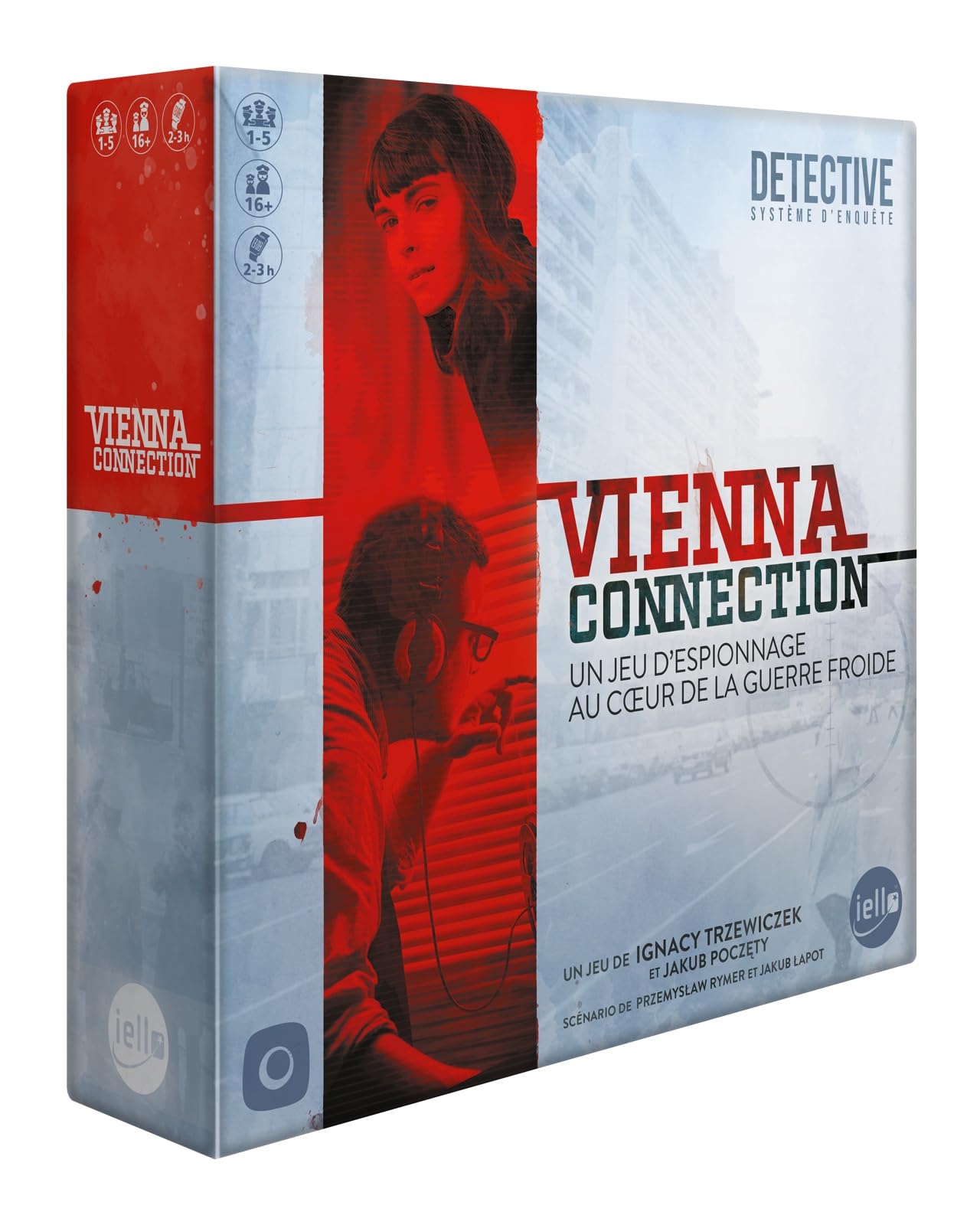 IELLO Detective Vienna Connection – Version Française – Jeu Coopératif d’Espionnage et d’Enquête – Guerre Froide, Missions et Agents Infiltrés | 1 à 5 Joueurs | 120 à 180 Minutes | Dès 16 Ans
