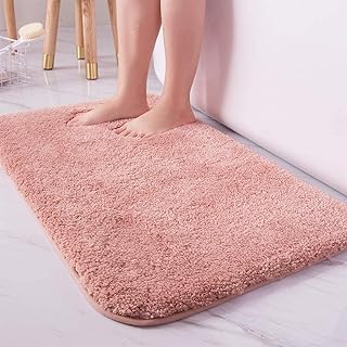 CHARMDI Non Slip Bath Mat, Super Soft Plush Shaggy Bathroom Area Rugs, Extra-Thick Water Absorbent Bath Rugs with Waterpro...