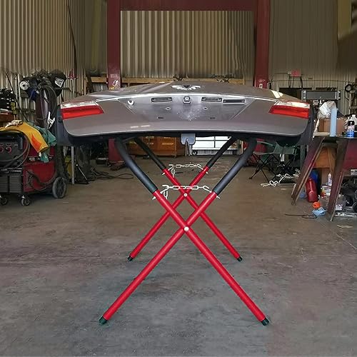 Miniatura 8 de BXGTECH Banco de trabajo portátil plegable, mesa de trabajo plegable de capacidad de 1,000 libras, soporte de parachoques resistente para garaje y