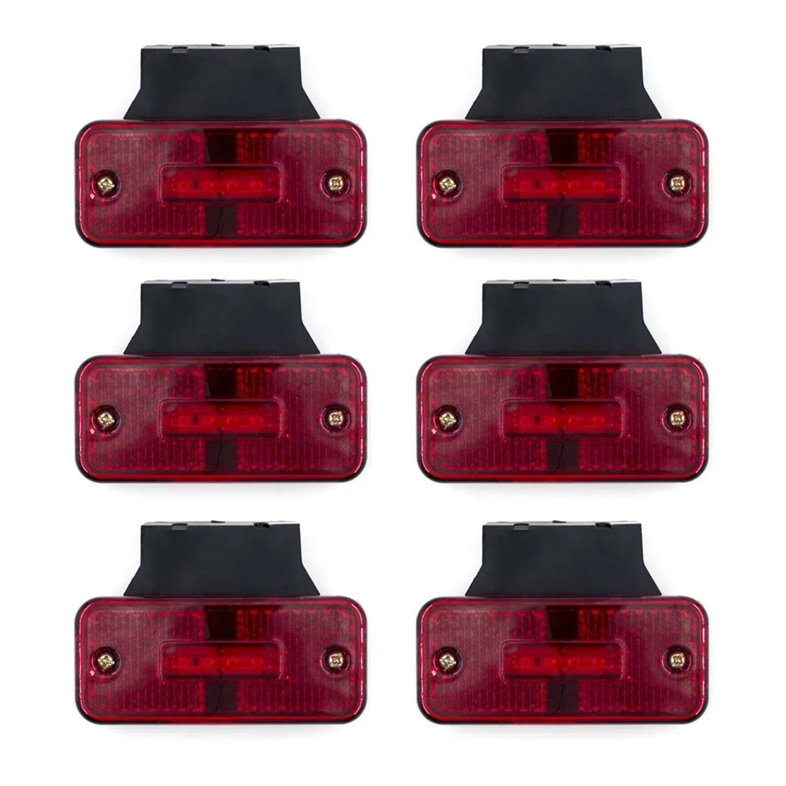 Genérico Faros Traseros Luces rojas 12V 24V LED posición lateral lámpara señal trasera advertencia cuadrada externa para coche remolque camión Luz Izquierda