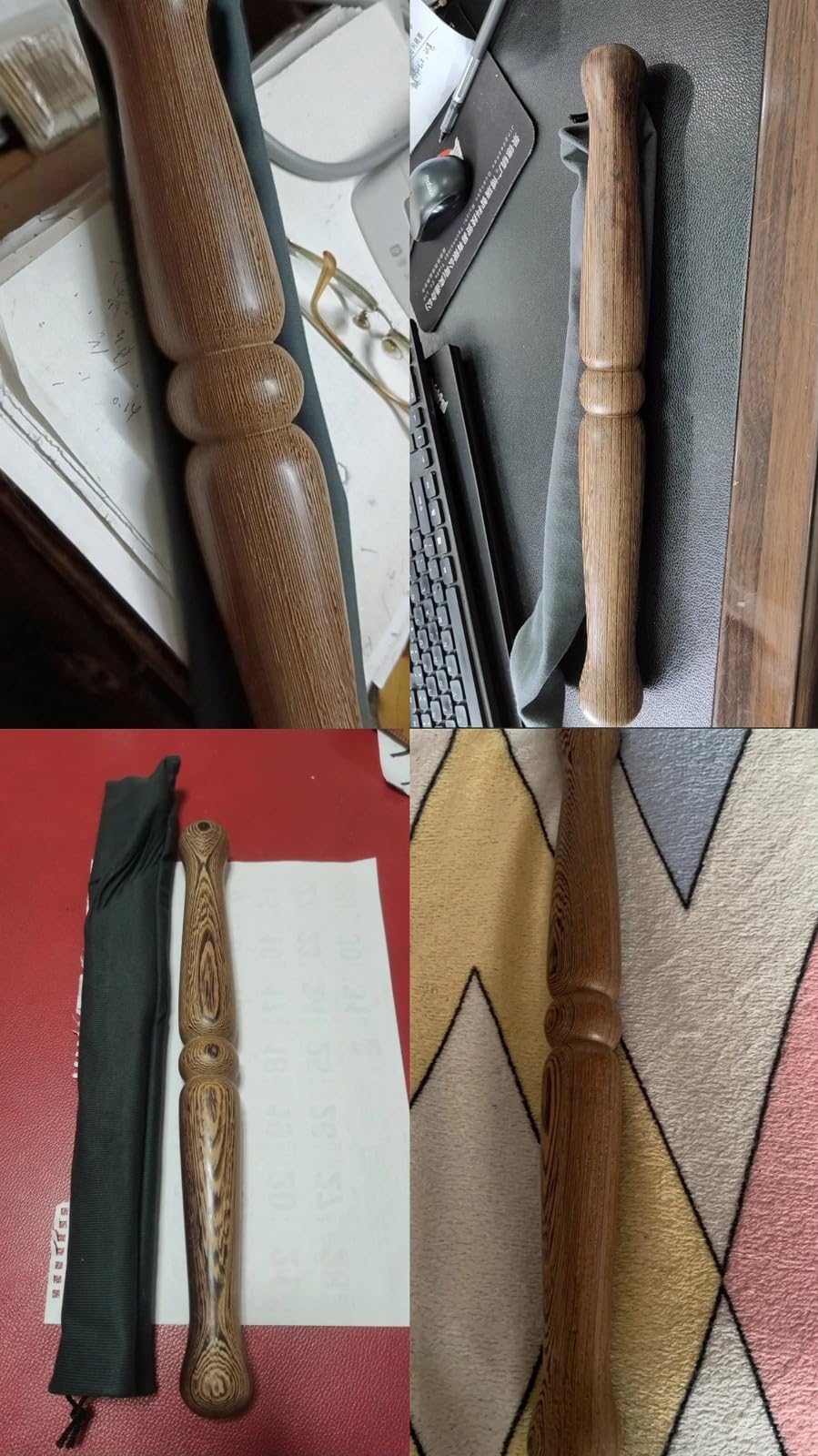 Règle de Tai Chi Bâton Bang Rod, Règle en Bois de séquoia for Arts Martiaux et Fitness, avec Sac, Plusieurs Tailles Disponibles.(C)