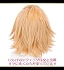 CaseEden WIG5547 Cosplay Wig, Short, Allback, 15.7 inches 40 cm, Heat Resistant, Blonde Hair, Light Gold