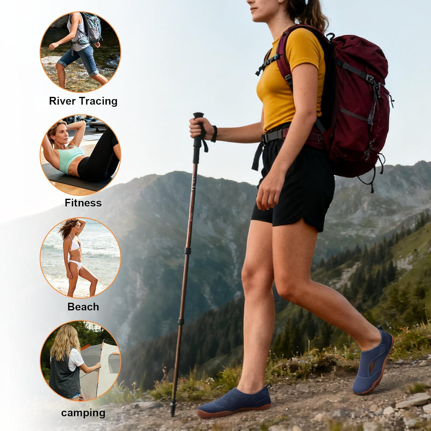 Spesoul Barefoot Shoes Women Wide Diabetic Shoes Orthopedic Neuropathy Womens Walking Shoes Slip On Sneakers Adjustable Lightweight Zero Drop for Edema Swollen Feet Hiking Water Grounded Elderly