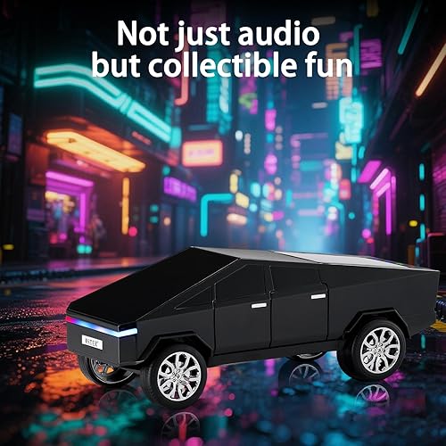 Miniatura 7 de WS-580 Replica Bluetooth Pickup Truck Altavoz portátil, con pantalla de visualización, sonido HD, emparejamiento TWS, radio FM, micrófono