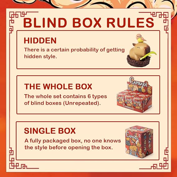 BEEMAI Capybara Series 1PC Blind Box Figures, Random Design Cute Figures Collectible Toys Birthday Gifts