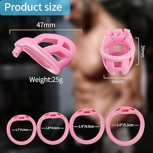 Miniatura 5 de Nueva ergonomía BDSM Chastity Cage Juguetes sexuales para adultos, nuevo mejorado incrustado pequeño bloqueo núcleo pene bondage dispositivo de