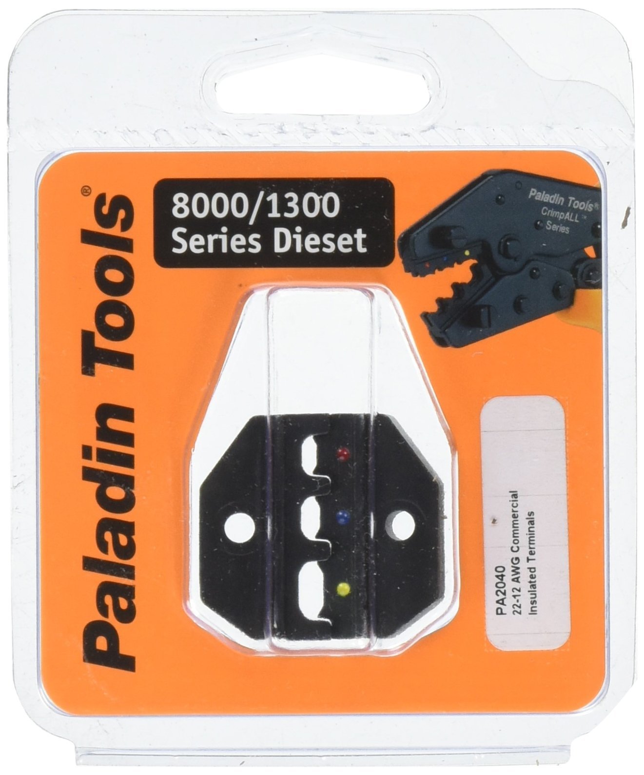Paladin Tools PA2040 1300/8000 Series Interchangeable Die with 22-12 AWG Insulated Term