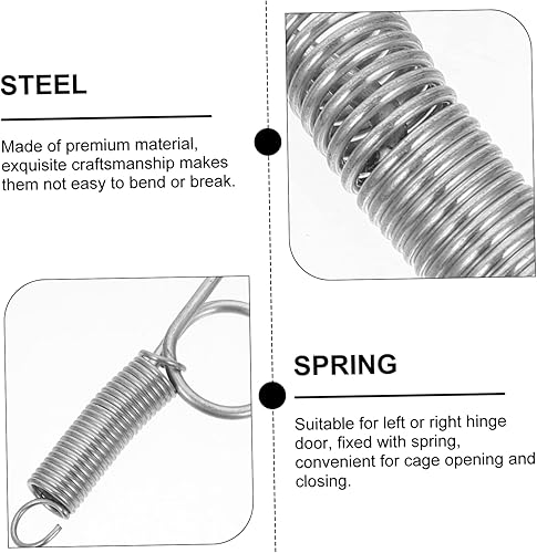 Miniatura 3 de Housoutil 20pcs Fijo Spring Bird Feeder Hanger Bunny Feeder Metal Coat Hanger Bunny Wire Cage Clips Conejo Spring Cage Ganchos Puerta Gancho