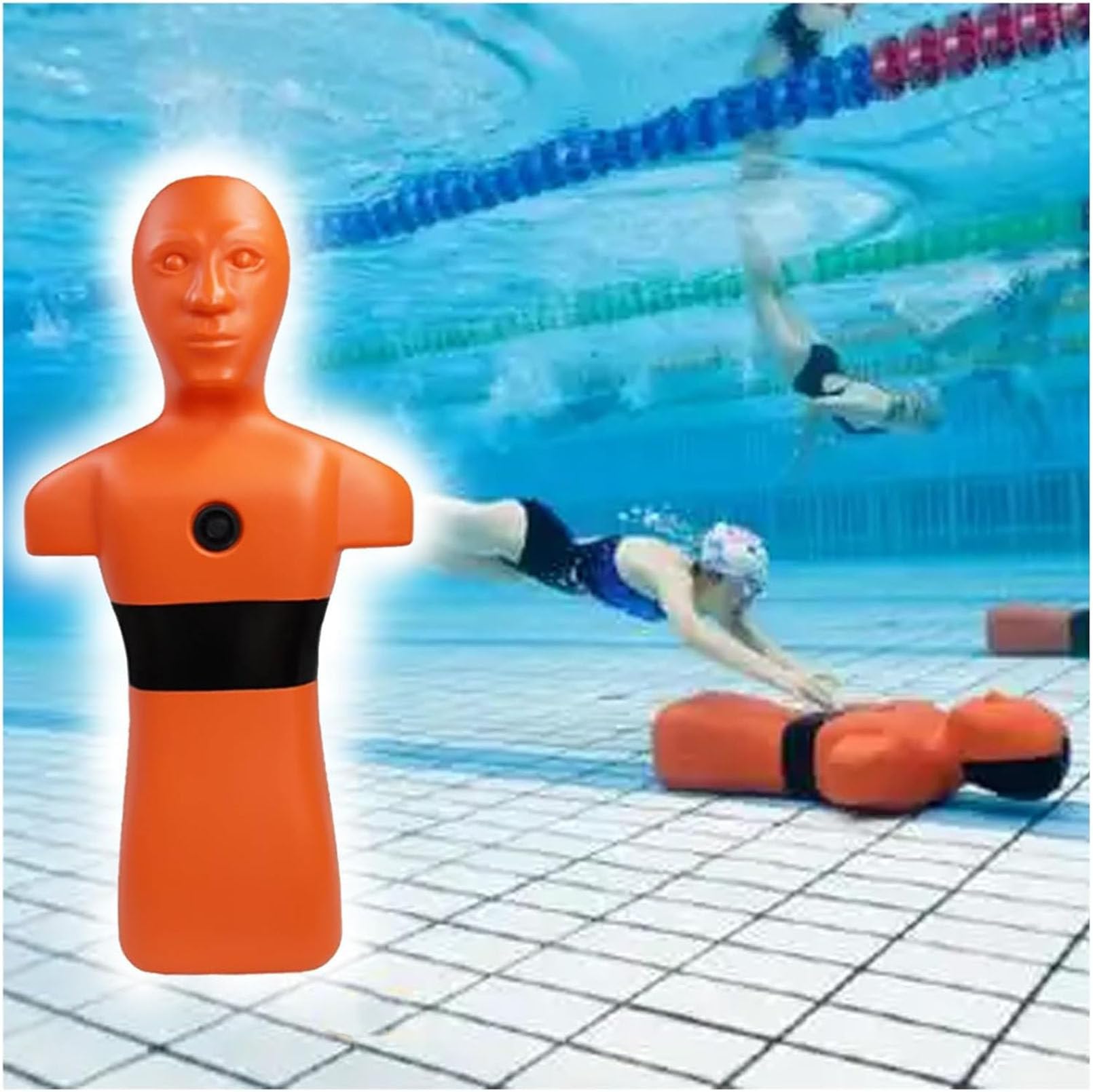 Mannequin d'entraînement au sauvetage aquatique pour prévenir la noyade