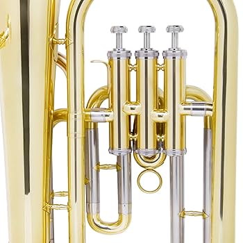 Re:VIBRATION【YELLOW BRASS】for Euphonium Mendini B-Flat Euphonium, Yellow Brass and Tuner, Case - MEP