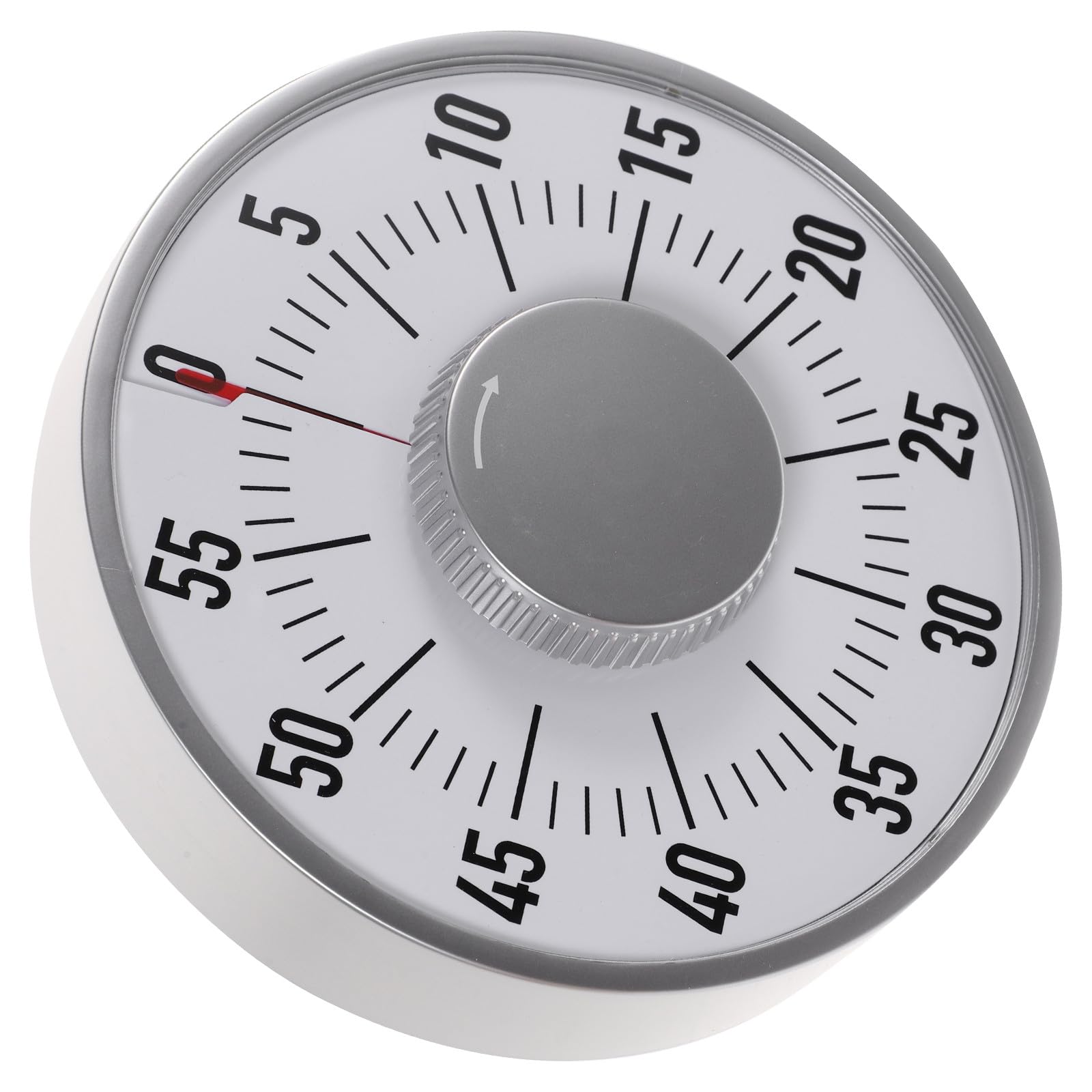Küchen Kochtimer mit Countdown Funktion aus Abs Mechanischer Küchen Countdown Timer in Weiß für Backen und Kochen mit Erinnerungsfunktion