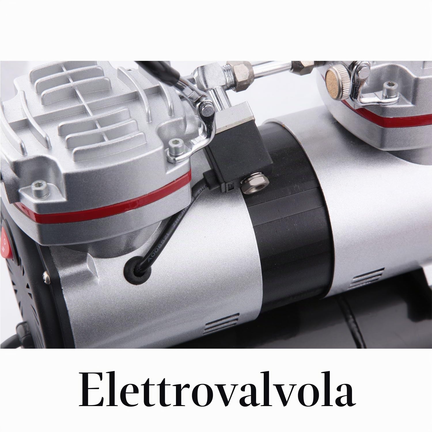 Original Fengda FD-196 - Professionale Compressore Aerografo per modellismo con cassa d’aria / pressostato / 3,5L / 6 bar / Auto Arresto