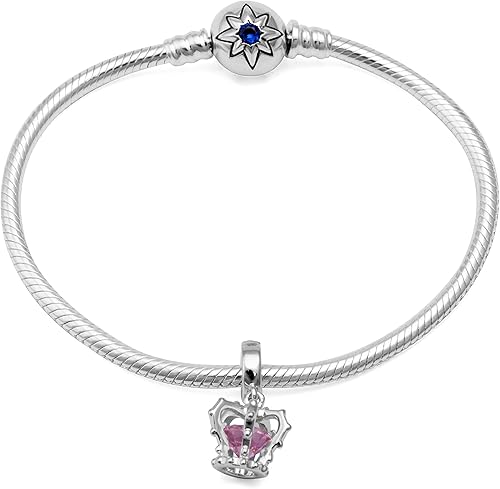 Miniatura 3 de Tiara - Abalorios colgantes de plata de ley 925 con circonita cúbica para pulsera europea