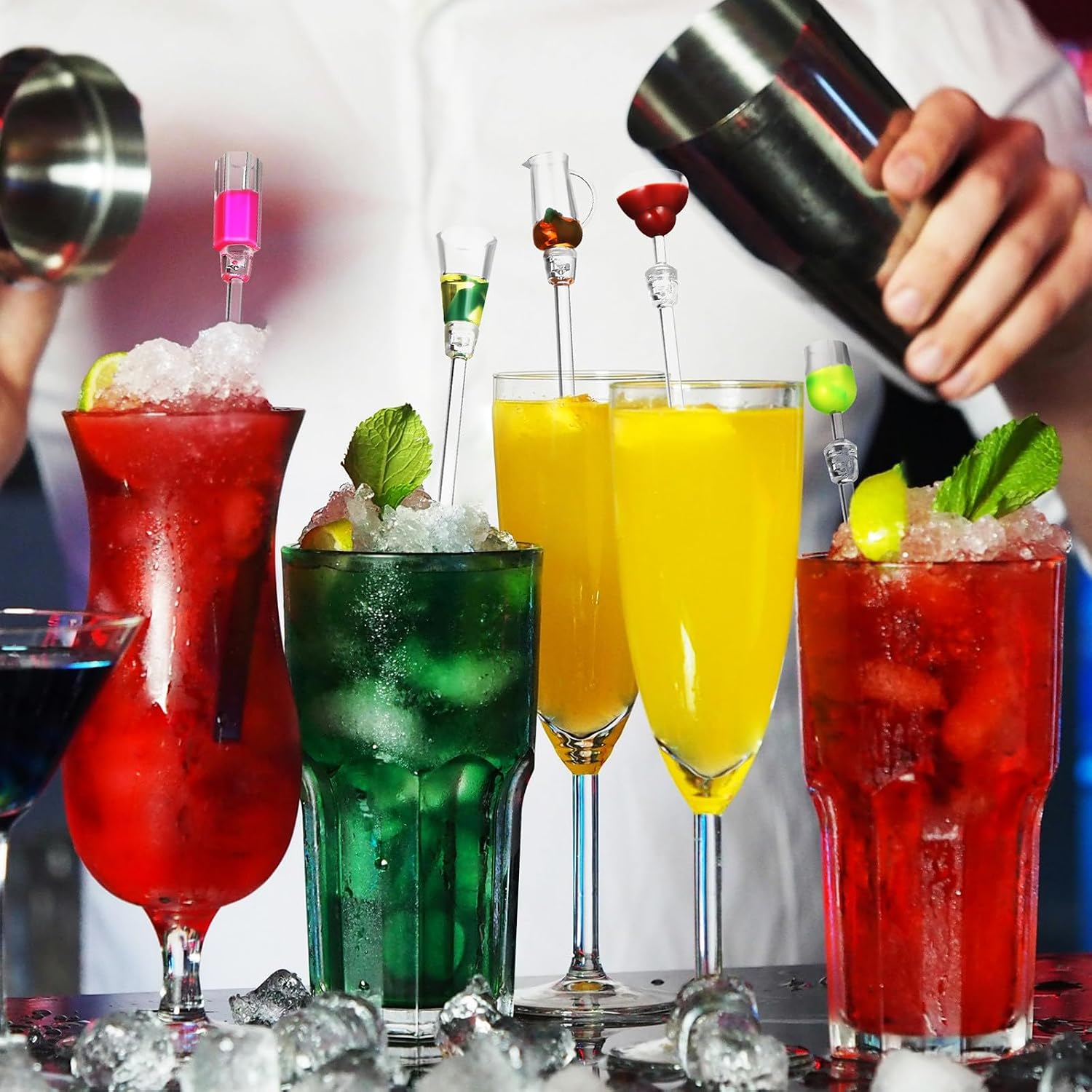 10pcs Plastic Drinks Swizzle Sticks for Coffee and Beverages