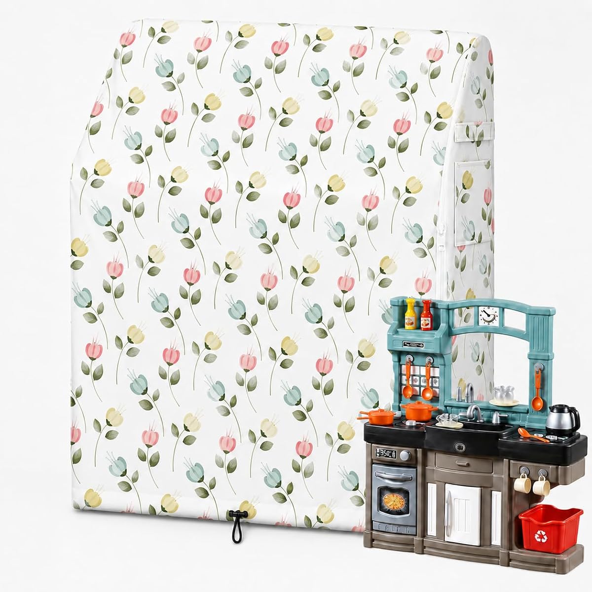 Play Kitchen Cover for Step2 Kids Toy Set,Heavy-Duty Waterproof 34" W x 12" D x 35" H – Dustproof Indoor & Outdoor Kitchen Play Set Protector