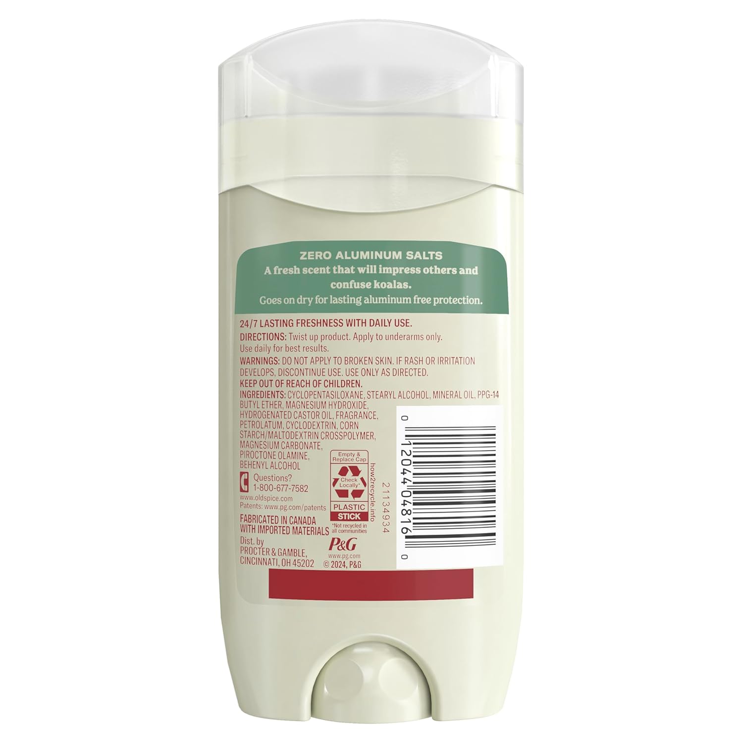 Old Spice GentleMan's Aluminum Free Dry Feel Deodorant for Men, 24/7 Lasting Freshness, Gentle on Skin with Skin Conditioners, Eucalyptus + Coconut Oil Scent, 3.0 oz (Pack of 3) - Image 8