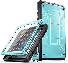 All-New 8 & 8 Plus Tablet 8“,DJ&RPQ Full Body Rugged Hands-Free Viewing Stand Back Cover - Blue