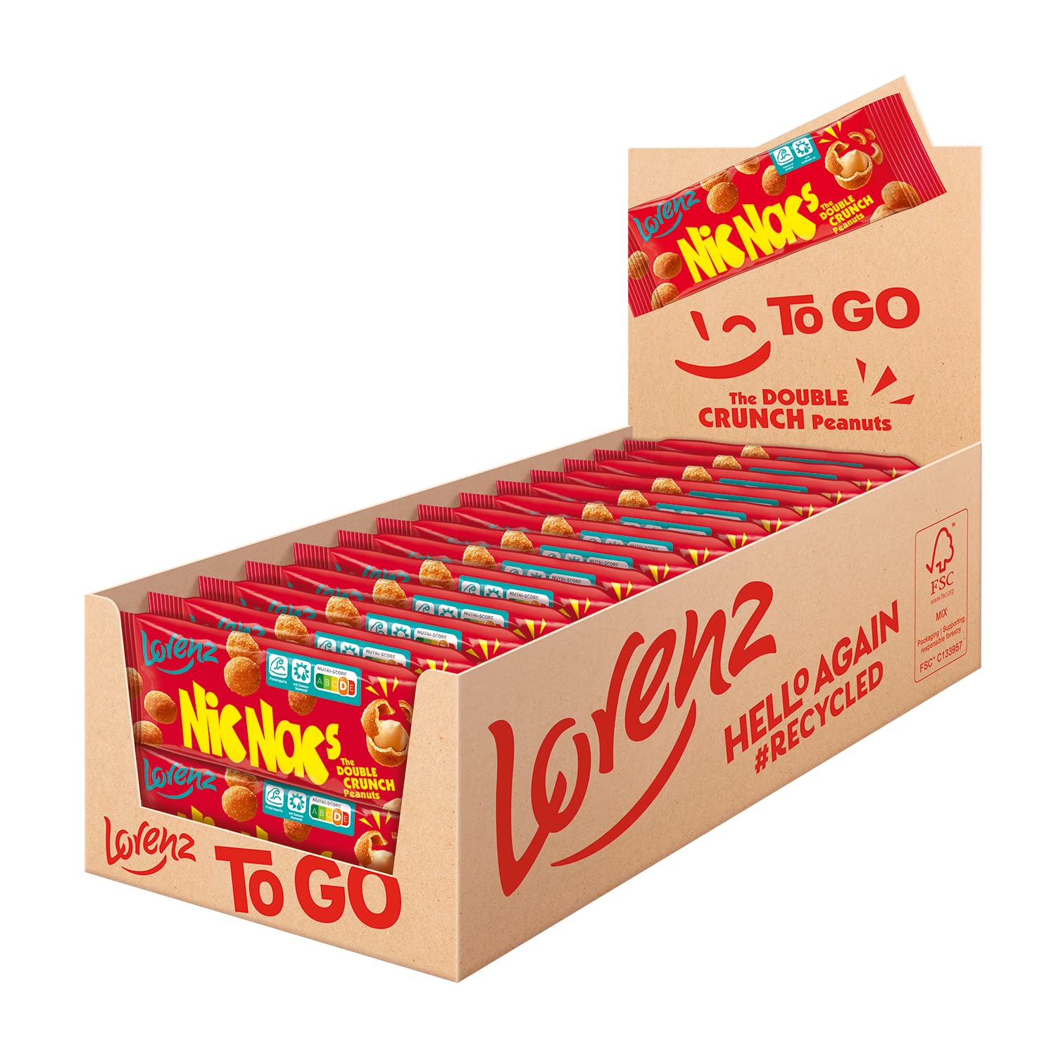 Lorenz spuntino World NIC NAC 'chiavistello, confezione da 24 (24 x 40 g)